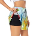 thumbnail image 3 of Lsque Pikmin Printed Women's Running Shorts with Liner Pockets,Elastic Quick Dry Workout Athletic Gym Yoga Shorts,Womens High Waist Shorts-XX-Large, 3 of 9