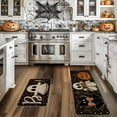 thumbnail image 4 of Halloween Kitchen Rug Set of 2, Non Pumpkin Spooky Mats with Anti Fatigue Comfort, Washable Halloween Decor Rugs for Sink Laundry Office, Farmhouse Holiday Floor Mats 15.8x23.6+15.8x43.3 Inches, 4 of 6