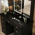thumbnail image 4 of WIAWG Coiffeuse Moderne 1 Pce Ensemble de Table pour Adulte Noir, 4 of 9
