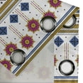 thumbnail image 4 of Ambesonne Tribal Grommet Curtain, Mayan Folkloric Cultural, 50" x 84", Blue Pale Coffee Fuchsia, 4 of 6