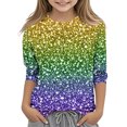 thumbnail image 1 of T-Shirt pour Femmes, Haut à Manches Courtes Col Rond Imprimé Humour Vintage avec Mélange Polyester-Spandex, Léger et Respirant, Idéal pour le Printemps Été Usage Quotidien, 1 of 9
