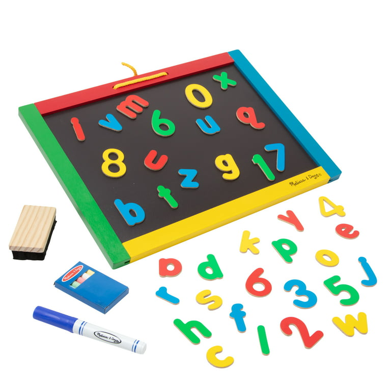 Melissa & Doug Magnetic Chalkboard And Dry-erase Board With 36