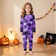 thumbnail image 2 of TOWED22 Toddler Girls Boys Halloween Pajamas Set Kids Pumpkin Print Sleepwear Pjs Long Sleeve 2pcs Soft Jammies(Purple,4-5 Y), 2 of 9