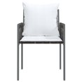 thumbnail image 2 of vidaXL Garden Chairs with Cushions 4 pcs Brown 54x61x83 cm Poly Rattan, 2 of 5