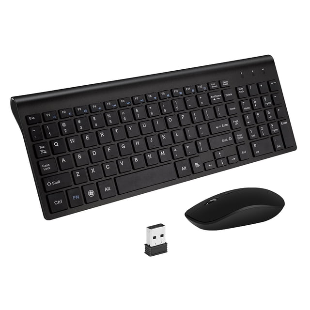 Weiweiguan 1 Ensemble Clavier Souris Sans Fil Combo 2.4GHz Ultra-Mince Accessoire Informatique Moderne