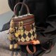 thumbnail image 2 of Bolso pequeño vintage para mujer, estilo primaveral, estilo bandolera, con textura rombal, portátil, 2 of 6