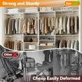 thumbnail image 6 of Homieasy 41 - 154'' Wall Closet Organizer System, Heavy Duty Closet System with 8 Hanging Rods & 6 Shelf Towers, Reversible, Cut to Fit, for Walk in Closet, Bedroom, Load 1400 lbs, White, 6 of 6