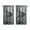 Blue Color Block, variant on Vintage Brown Matte Color Blocks Tier Kitchen Curtains for Bathroom Living Rod Pocket Window Drapes 28"x39" 2 Panels Window Treatment Tiers