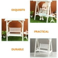 thumbnail image 3 of HONMEET Miniature Swing White 1 Piece 6.8x5.5x3.7in Wooden, 3 of 9