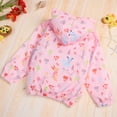 thumbnail image 3 of FYMNSI Toddler Girl Windbreaker Light Hooded Jacket Printed Zip Up Hoodie Spring Fall Rain Jackets Kids Clothes 4-5T, 3 of 9