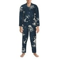 thumbnail image 4 of Kll Vintage Marine Sleepwear Mens Flannel Pajamas,Long Cotton Pj Set, 4 of 9