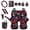 American Flag Hibiscus, variant on FUIALDOLG Palm Tree Stripes Car Seat Cover Set Tropical Classic Car Front Back Seats Covers Full Sets with Seatbelt Strap Pads, Center Console Mat, Bear Shift Pad, Coasters Auto Interior Accessories