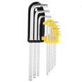 thumbnail image 2 of 9pcsCrVHexagonWrenchSet1.5mm10mmBallEndLongArmHexKeySetScrewDriverTool, 2 of 5