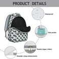 thumbnail image 4 of Hedgehog Pattern Backpack for School,Cute School Bag,Schoolbag with Adjustable Shoulder Straps & Padded Back,15.3"x11"x7.1".﻿, 4 of 6