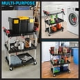 thumbnail image 5 of Stalwart Folding Cart - Collapsible Cart with 50lb Capacity Per Shelf, 5 of 11