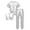 Silver, variant on Manyakai Kids Boys Girls Shiny Metallic Crop Tank Top T-Shirt with Pants Jazz Hip-hop Dance Costumes Rose Red 16