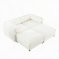 thumbnail image 2 of Modern Minimalist Chenille 2-Seater Sofa 220×80×75cm with Storage, 2 of 26