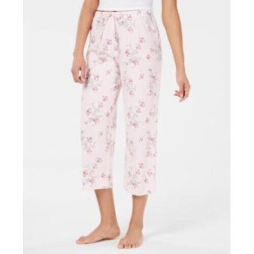 Charter Club Sleepwear - Knit Cotton Cropped Pajama Pants - XS, Floral
