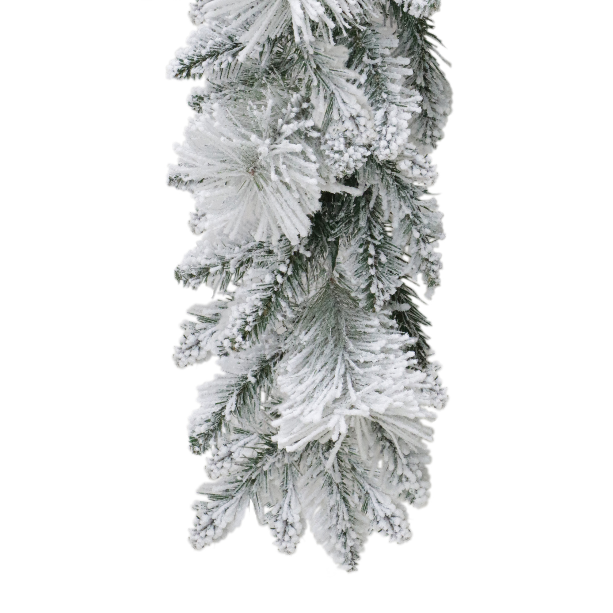 Holiday Time 9' Snow-Flocked Winter Frost Artificial Christmas Garland photo 3