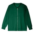 thumbnail image 3 of yardsong Bomber Jacket Women Zip Up Oversized Sweatshirt Fleece Jackets Lightweight Stand Collar Casual Coat Fall Fashion Outfits 2025 Green,L, 3 of 6