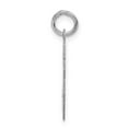 thumbnail image 2 of 14k White Gold Satin Brush Finish Small Size Number 26 Charm Pendant, 2 of 3