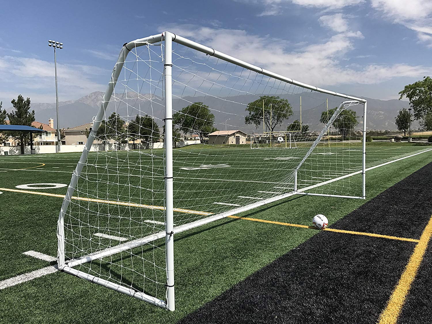 Official Regulation Size Soccer Goal 2" Steel Frame. TWO Nets! PASS 24x8 Ft 