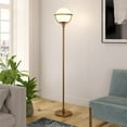 thumbnail image 2 of Evelyn&Zoe Cieonna Globe & Stem Floor Lamp with Glass Shade in Brass/White, 2 of 10