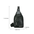 thumbnail image 3 of SPOORYYO Strap Bag Crossbody Backpack Multipurpose Hiking Backpack with USB and Headphone Holes Ideal for Crossbody or Chest Carry, 3 of 7