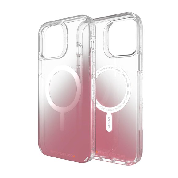 Funda Gear4 Milan Snap compatible con MagSafe para iPhone 13 Pro Max Transparente/Rosa