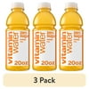 (3 pack) vitaminwater Rise Zero Sugar Orange Flavored Water Beverage Bottle, 20 fl oz