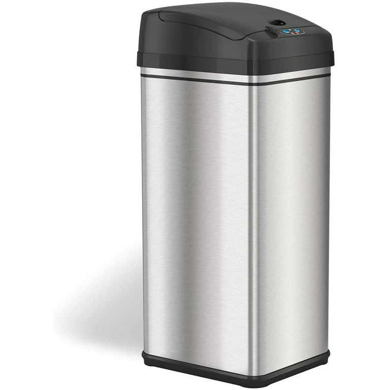 13 Gallon Oval Stainless Steel Sensor Trash Can with Odor Filter –  iTouchless Housewares and Products Inc.