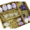 thumbnail image 3 of Northlight 14ct Easter Egg, Chicken and Bunny Spring Decorations - Purple/White, 3 of 3