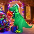 thumbnail image 1 of Costway 6Ft Christmas Inflatable Dinosaur Indoor & Outdoor Christmas Decoration, 1 of 8