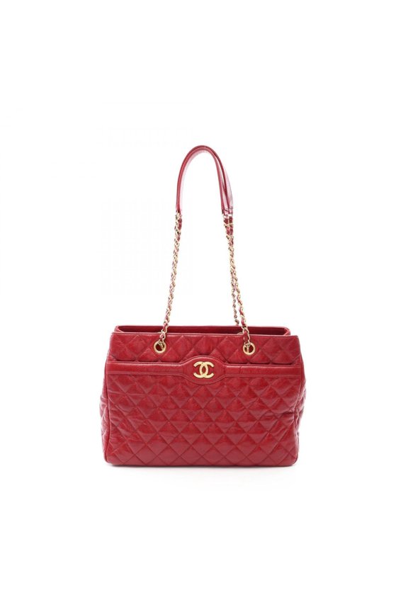 Pre-Owned Chanel Matelass Tote Bag/Handbag, Caviar Leather (Grained Calfskin), Women's, Red