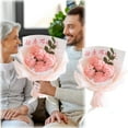 thumbnail image 2 of Ramo De 3 Claveles Hecho A Mano Con Flores De Ganchillo, Para Un Hogar Atemporal Y Un Día Feliz, 2 of 8