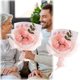 thumbnail image 2 of Ramo De 3 Claveles Hecho A Mano Con Flores De Ganchillo, Para Un Hogar Atemporal Y Un Día Feliz, 2 of 8