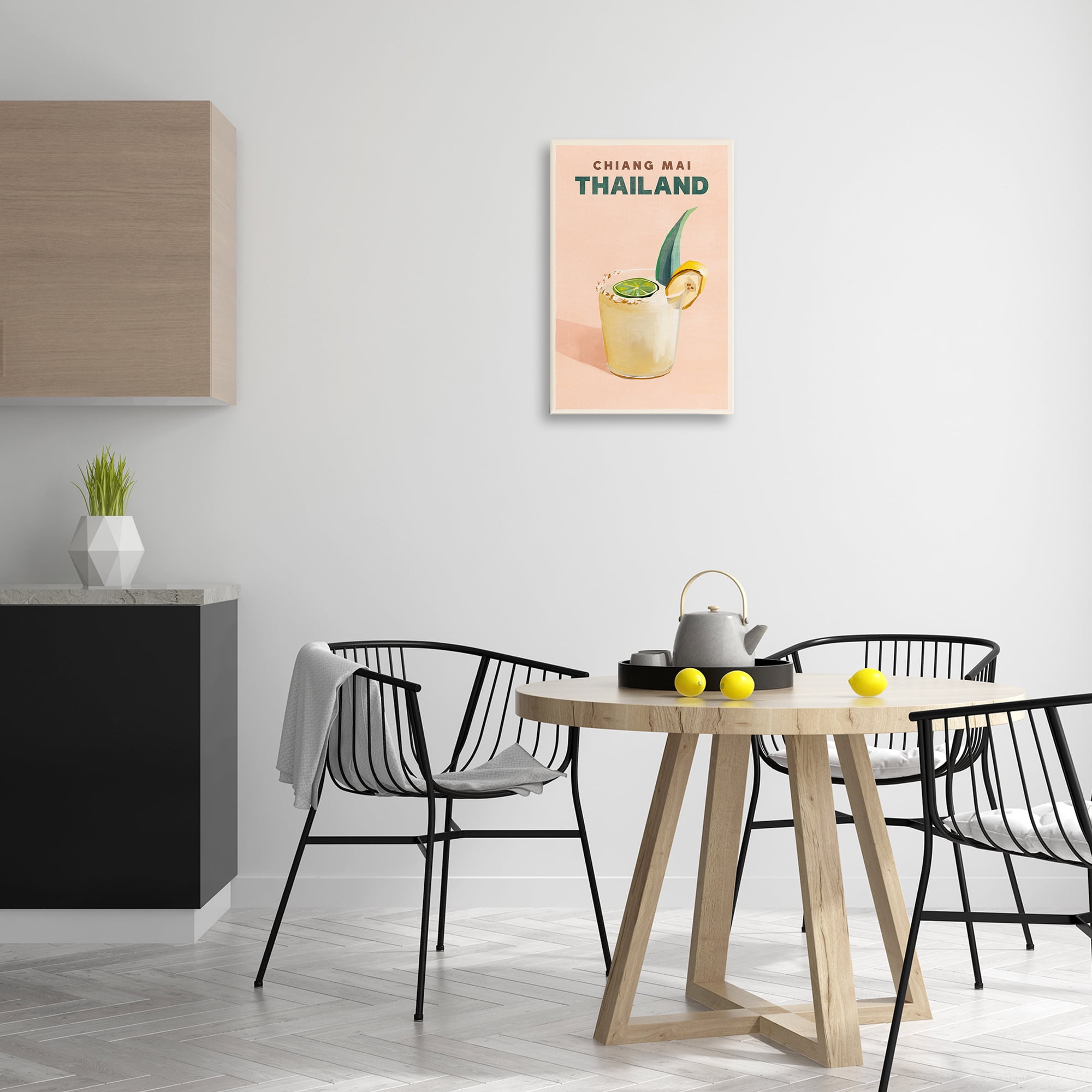 Stupell Industries Chiang Mai Thailand Cocktail Food & Beverage Painting Wrapped Canvas Art Print Wall Art, 16 x 24