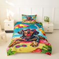 thumbnail image 2 of Homewish Vacation Dachshund Animal Twin Duvet Cover,Summer Beach Twin Bedding,Multicolor,Colorful Stars Reversible,2pcs,1 Duvet Cover and 1 Pillowcase, 2 of 6