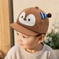 thumbnail image 4 of Baby Boys Girls Baseball Cap Windproof Sun Hat Infant Toddler Duckbill Cap Soft Brim Cartoon Penguin Pattern Casual Outdoor Hat, 4 of 6