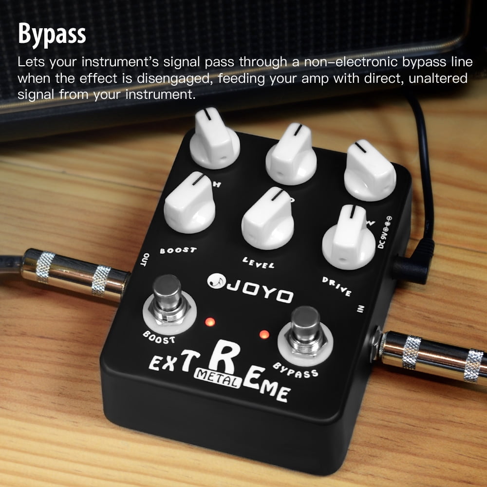 JOYO JF-17 Extreme Metal Guitar Pedal 3 Band EQ Low-Mid-High Gain Boost Distortion