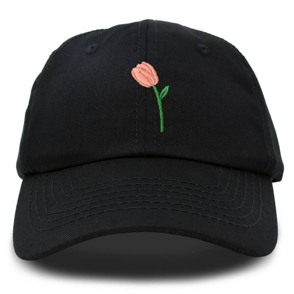DALIX Tulip Hat Womens Floral Collection Baseball Cap in Black