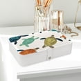 thumbnail image 6 of Turtle PU Leather Earring Holder Jewelry Organizer with Removable Compartment and Necklace Holder, Portable, 6 of 6