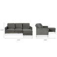 Novogratz Chapman Reversible Sectional Sofa and Floating Ottoman with