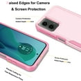 thumbnail image 4 of Njjex for Motorola Moto G 5G 2024 Case with Tempered Glass Screen Protector,360 Full Body Heavy Duty Rugged Shockproof Protective 2 in 1 PC Phone Cover，Rose, 4 of 5