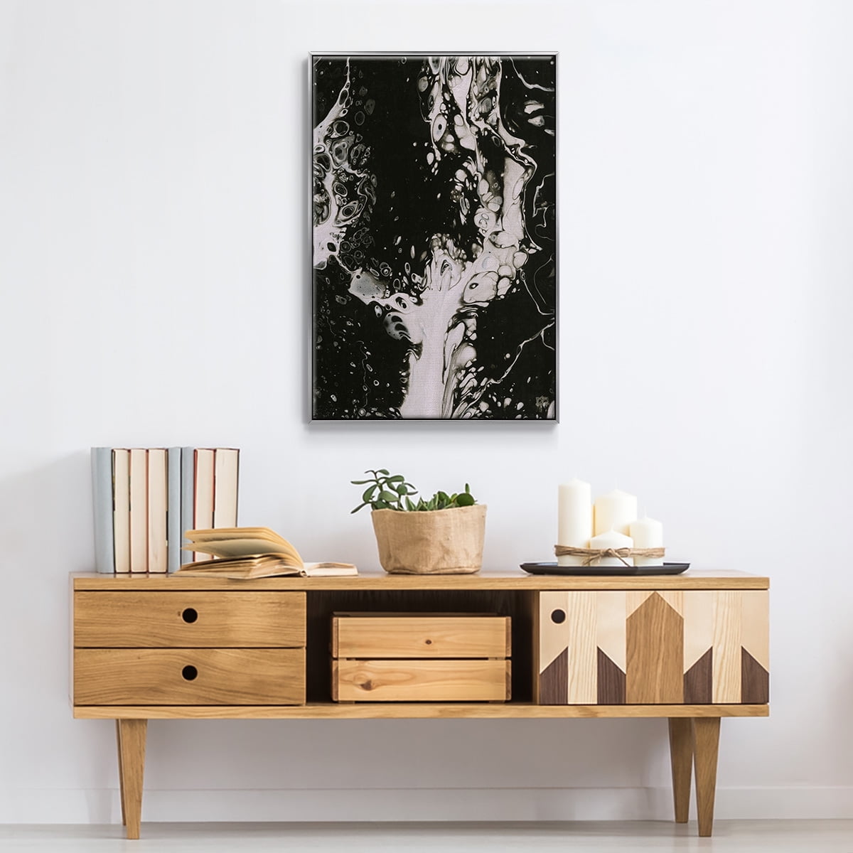 C37 Framed Premium Gallery Wrapped Canvas - Ready to Hang - 25 x 37 - Silver Floating Frame