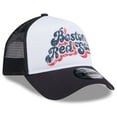 thumbnail image 3 of Women's New Era White/Navy Boston Red Sox Throwback Team Foam Front A-Frame Trucker 9FORTY Adjustable Hat, 3 of 6