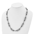thumbnail image 5 of Stainless Steel Themed Necklace Chain Chisel Antiqued and Polished Skull 24 inch 12 mm, 5 of 6