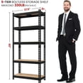thumbnail image 3 of HJTER Storage Shelves, 5 Tier Heavy Duty Adjustable Metal Shelving Unit, Industrial Utility Rack for Garage Warehouse Pantry Closet (27.5 W x 12 D x 60 H Inches, Black), 3 of 9