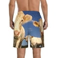thumbnail image 3 of Kll Cows Cattles Men'S Casual Summer Beach Shorts Hawaiian Shorts With Pockets-X-Large, 3 of 9
