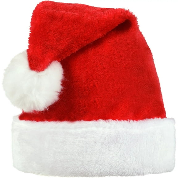 Plush Value Santa Claus Hat 15" x 12" Red